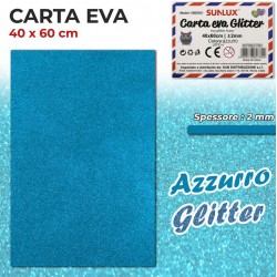 Carta gomma EVA misura 21x30cm, conf. da 10ff, colori assortiti - OFBA srl