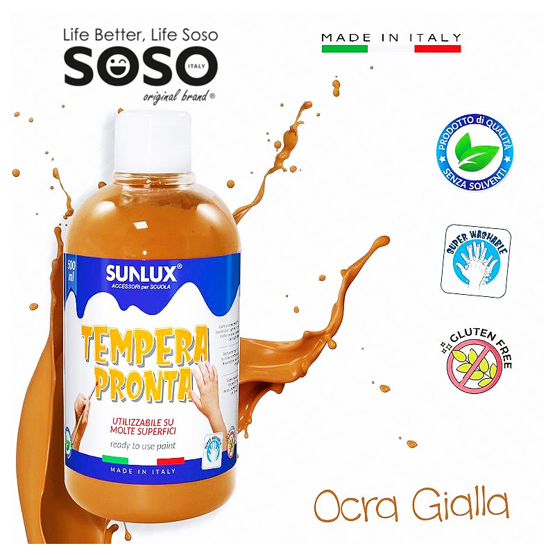 Tempera pronta ocra gialla 500ml - 1