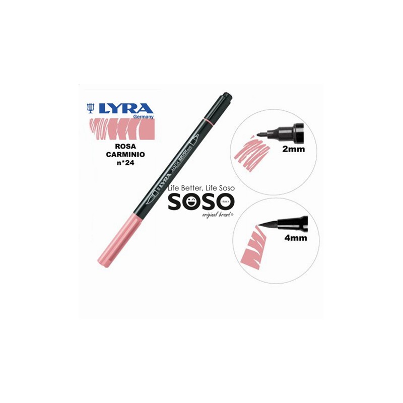 lyra aqua brush duo marcatore n.24 rosa carminio - 1