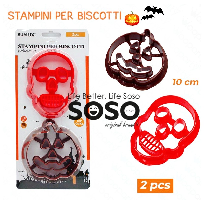 Stampini per biscotti HALLOWEEN 2 pezzi ass. circa 10cm - 1