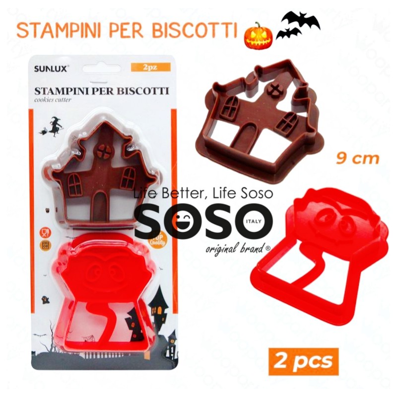 Stampini per biscotti HALLOWEEN 2 pezzi ass. circa 9cm - 1