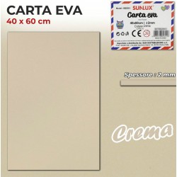 Gomma Eva 40x60cm spessore 2 mm - Crema (Gomma Crepla, Fommy) - 1