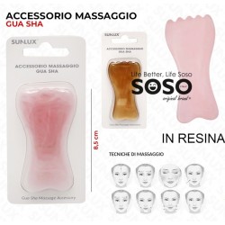 Accessorio massaggio gua sha in resina 8.50cm - 1