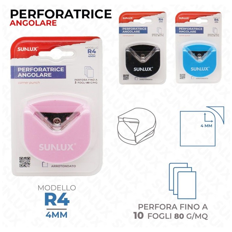 Perforatore angolare R4 4mm fino a 10 fogli 80g/mq - 1