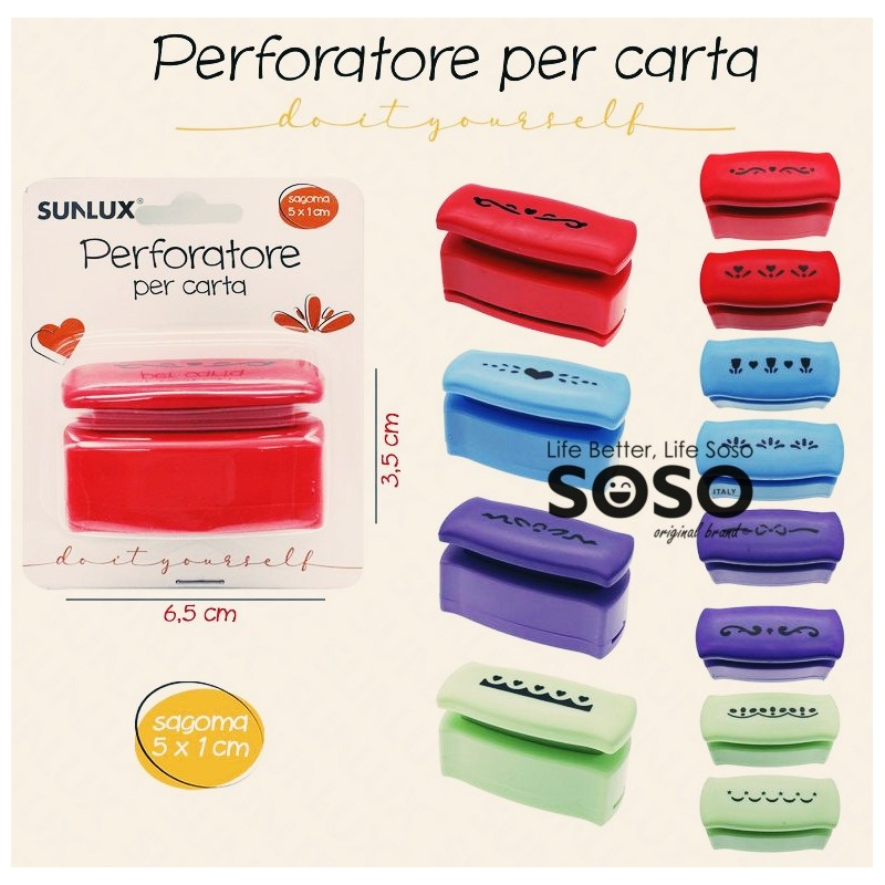 Perforatore per carta dimensione 6.5x3.5cm - 1