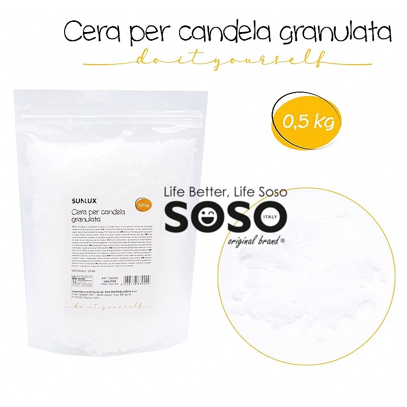 Cera per candela granulata 0.5kg - 1