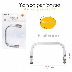 Manico per borsa allimunio 15.5x9cm - 1