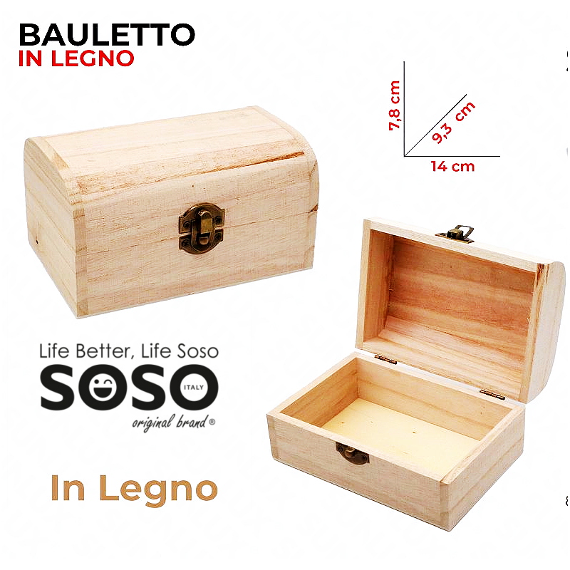 Scatola in legno 14x9.3x7.8cm - 1