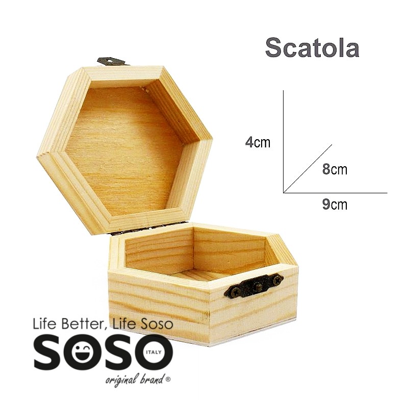 Scatola in legno 9x8x4cm - 1