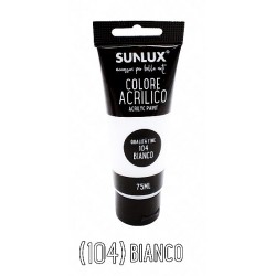 Colore acrilico colori brillanti lunga durata 75ml 104 bianco - 1