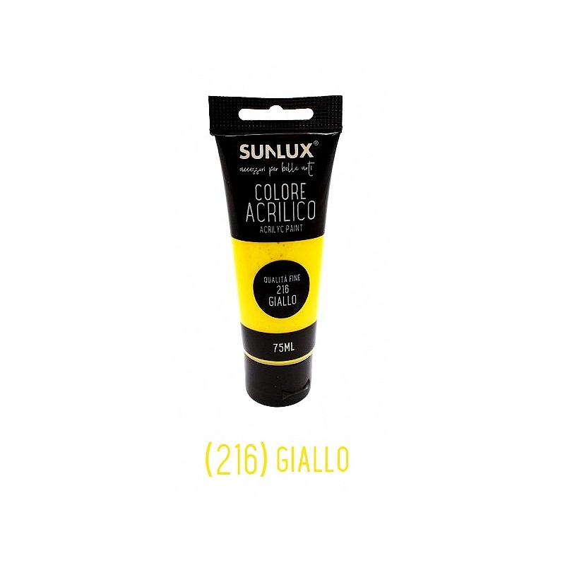 Colore acrilico colori brillanti lunga durata 75ml 216 giallo - 1