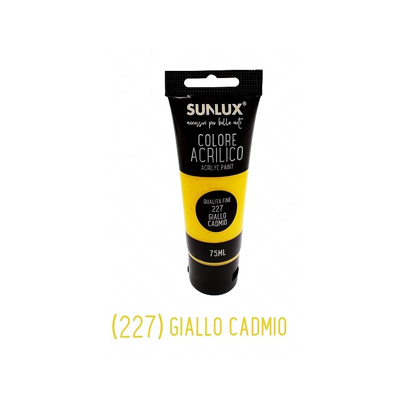 Colore acrilico brillanti lunga durata 75ml 227 giallo cadmio - 1