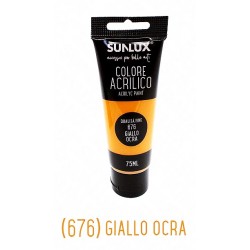 Colore acrilico brillanti lunga durata 75m 676 giallo orca - 1