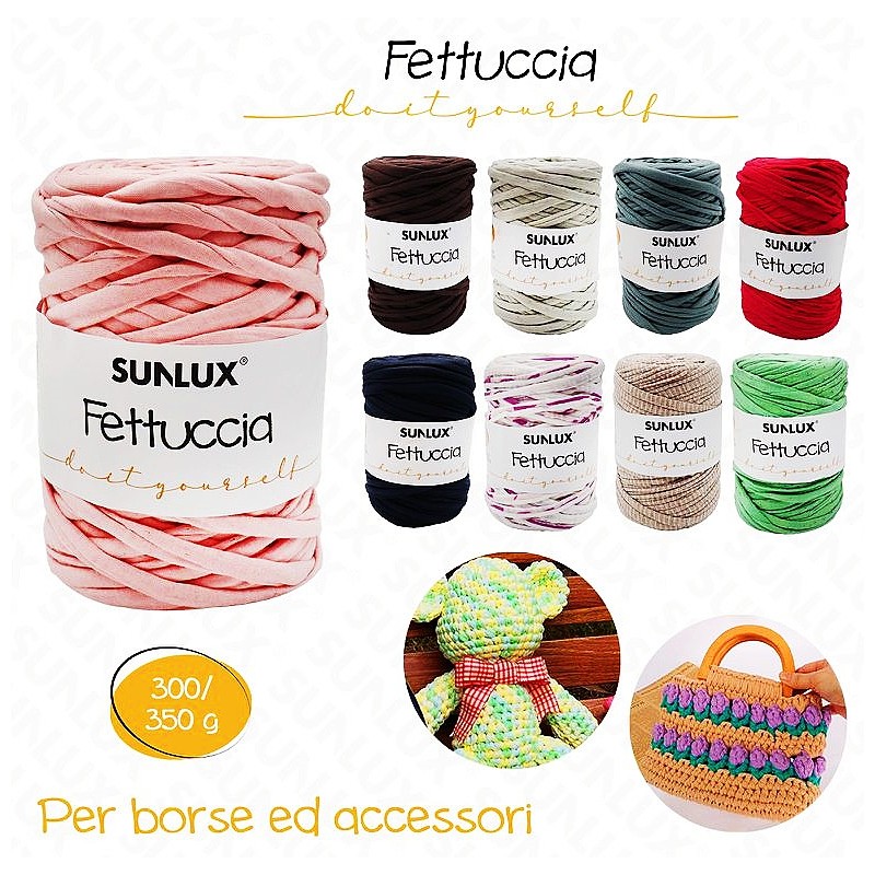 Fettuccia filato 5 pezzi fantasie random  ciascuno circa 300-350gr - 1