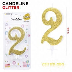 Candeline Glitter Oro N.2...