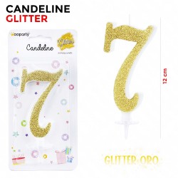 Candeline Glitter Oro N.7...