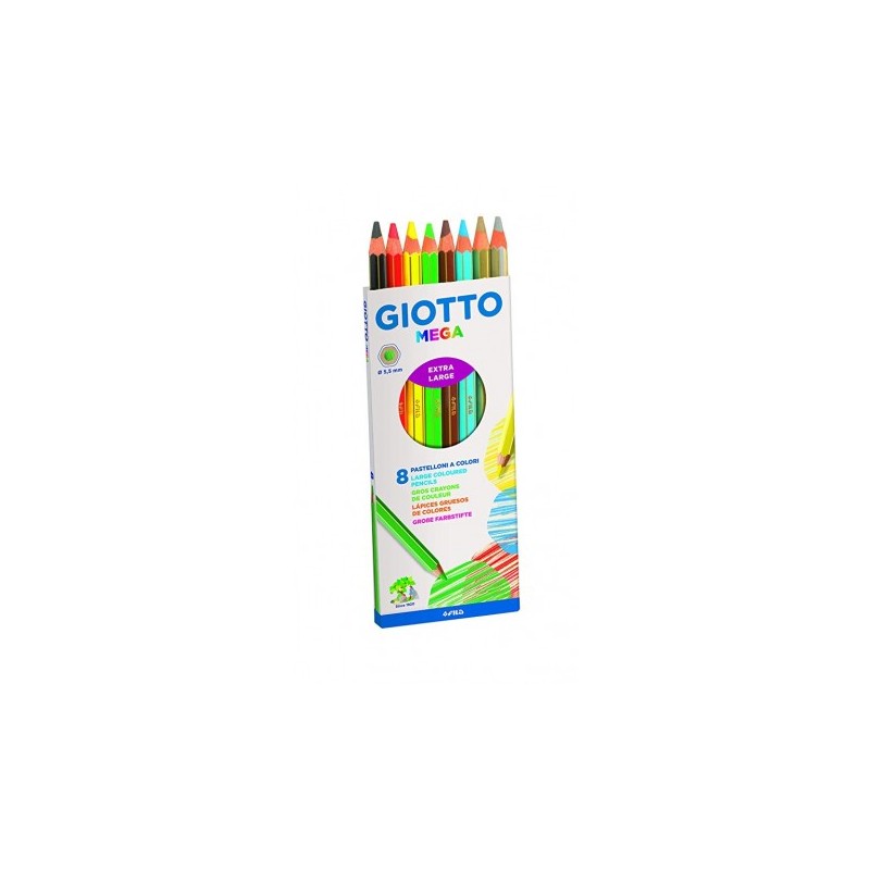 Giotto pastelloni mega 8pz bl. - 1