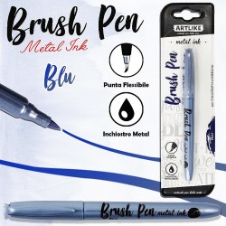 Brush pen calligrafia blu...