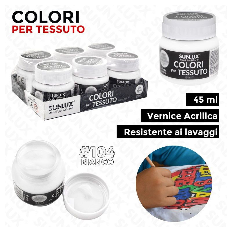 Colore a Tempera per Tessuti Giodicolor Texil Paint Bianco GIODICOLOR -  4518.01