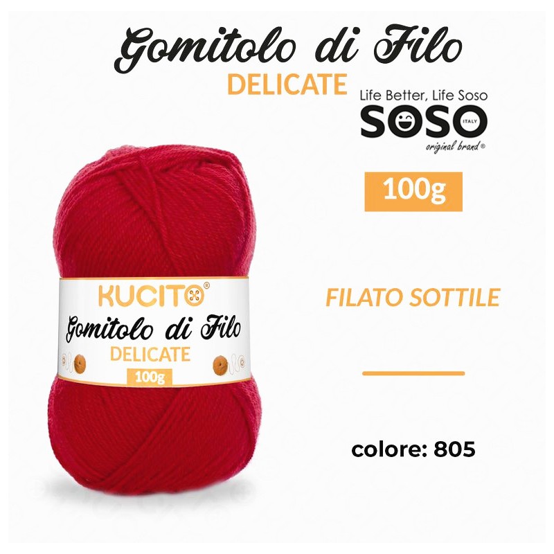 Gomitolo di filo delicate sottile colore .805 100g - 1