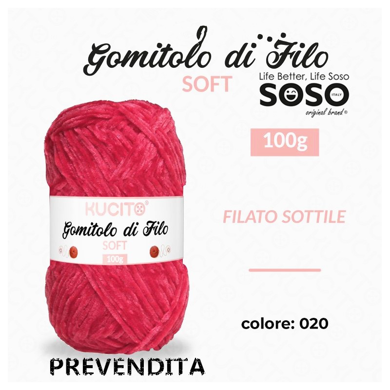 Gomitolo di filo soft sottile colore. 020 100gr - 1