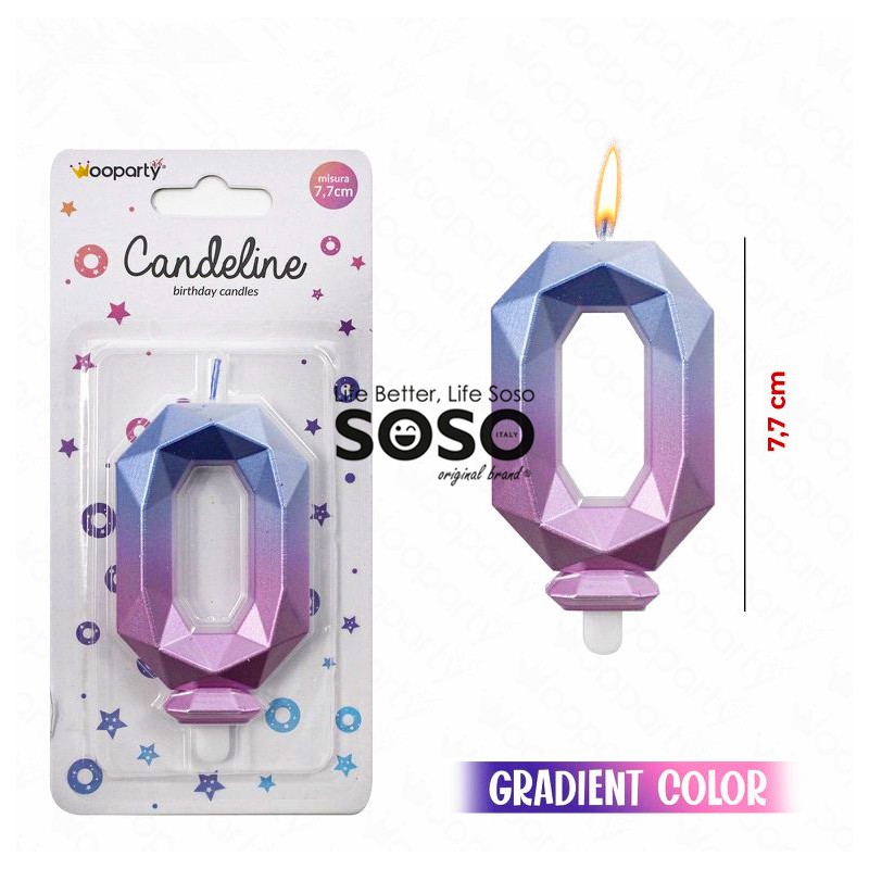 Candeline gradient diamond n.0 h.7.7cm - 1