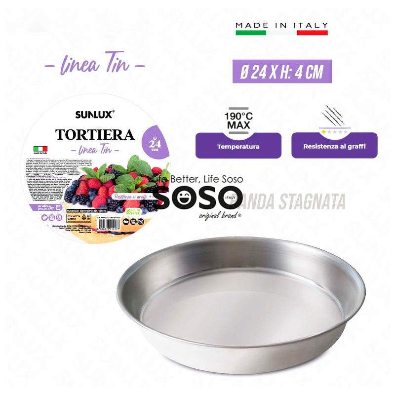 Linea Tin tortieta liscia diametro 24x4cm - 1