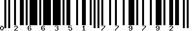EAN-13 : 0266351779792