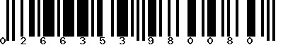 EAN-13 : 0266353980080