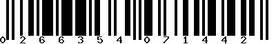 EAN-13 : 0266354071442