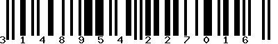 EAN-13 : 3148954227016
