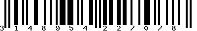 EAN-13 : 3148954227078