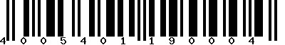 EAN-13 : 4005401190004