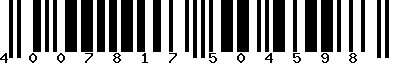 EAN-13 : 4007817504598