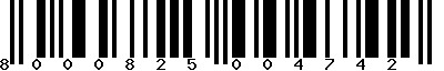 EAN-13 : 8000825004742