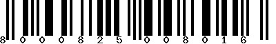 EAN-13 : 8000825008016