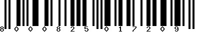 EAN-13 : 8000825017209