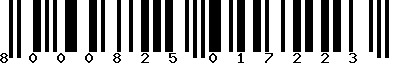 EAN-13 : 8000825017223