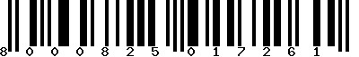 EAN-13 : 8000825017261