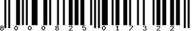 EAN-13 : 8000825017322