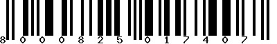 EAN-13 : 8000825017407