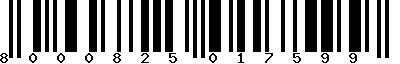 EAN-13 : 8000825017599