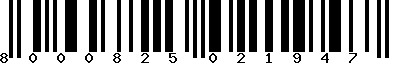 EAN-13 : 8000825021947