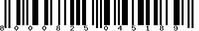 EAN-13 : 8000825045189