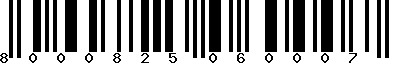 EAN-13 : 8000825060007