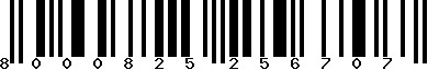 EAN-13 : 8000825256707