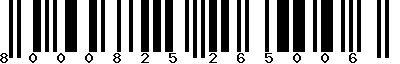 EAN-13 : 8000825265006