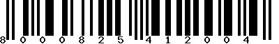 EAN-13 : 8000825412004