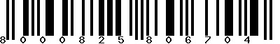 EAN-13 : 8000825806704