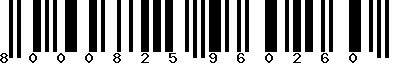 EAN-13 : 8000825960260